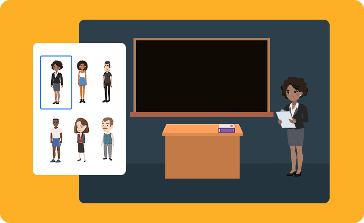 make animated presentation with characters